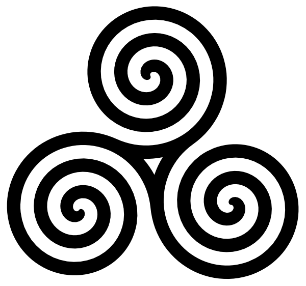 Triple Spiral Symbol Filled clip art Free Vector / 4Vector