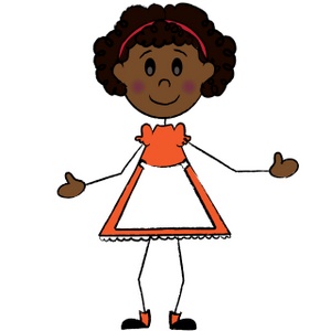 Stick People Clipart Image - Little Black Stick Girl - ClipArt ...