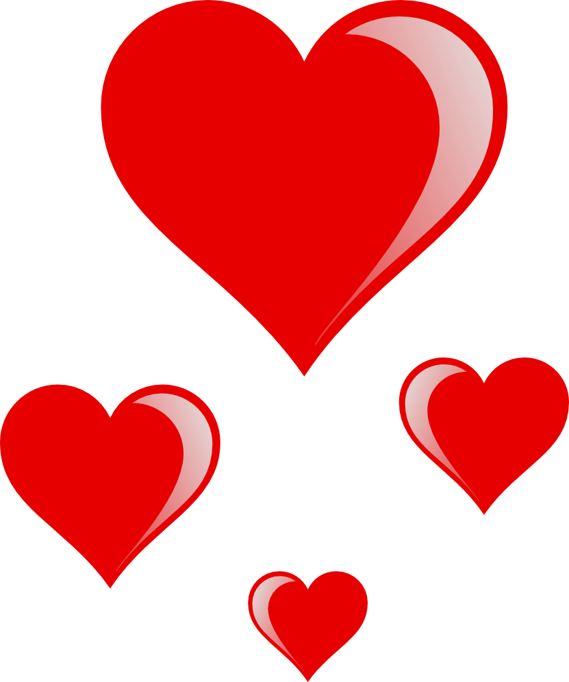 valentine heart cluster SVG