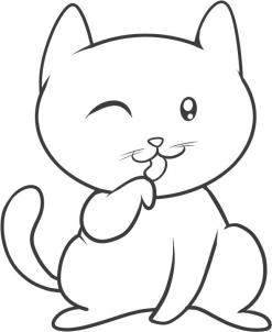 How to Draw a Cat for Kids, Step by Step, Animals For Kids, For ...