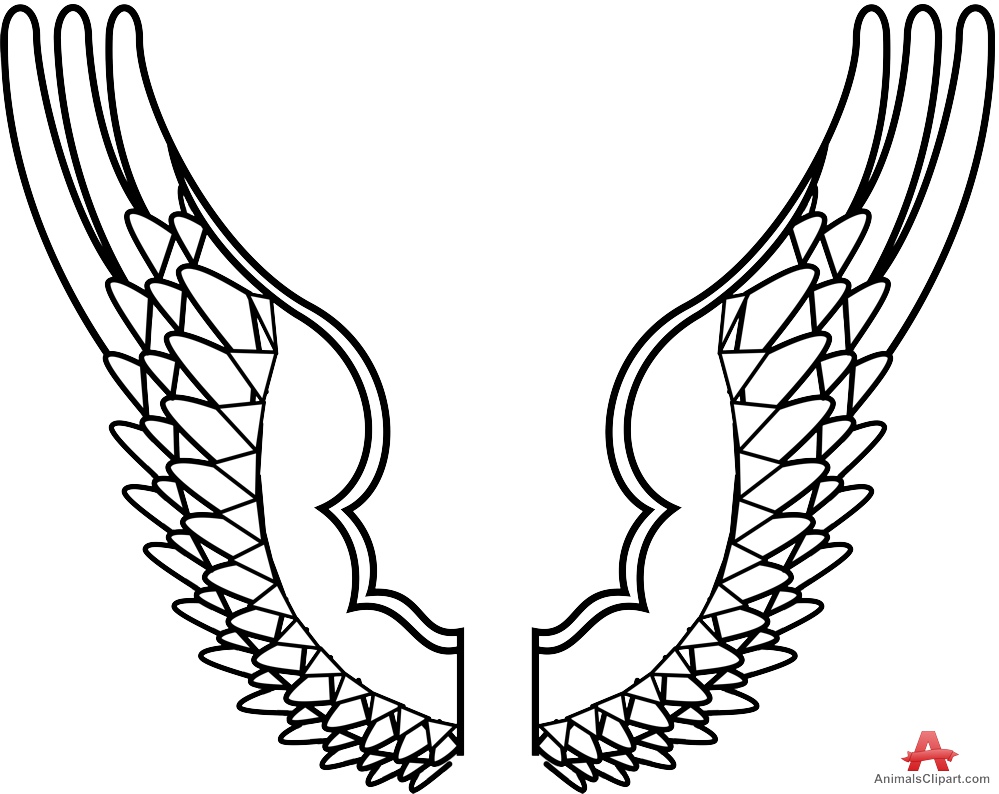 Wings Outline Clipart | Free Clipart Design Download