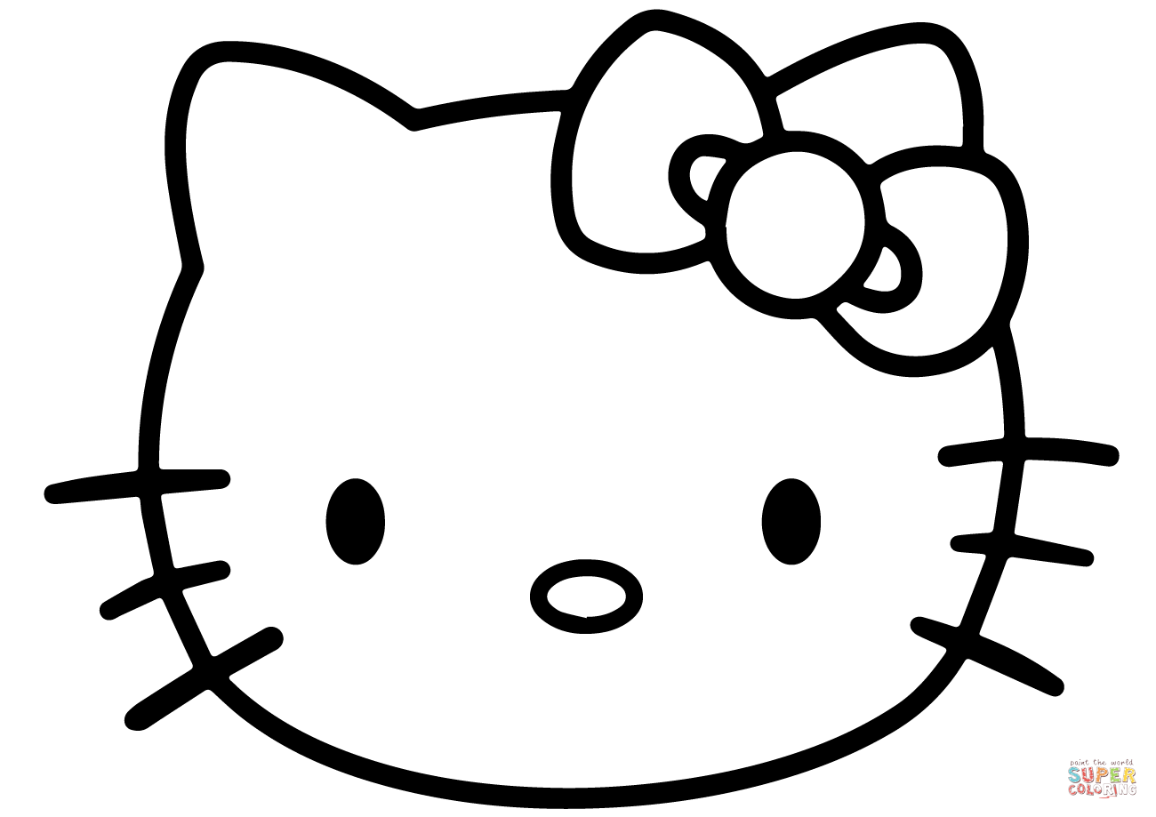 Hello Kitty Face coloring page | Free Printable Coloring Pages