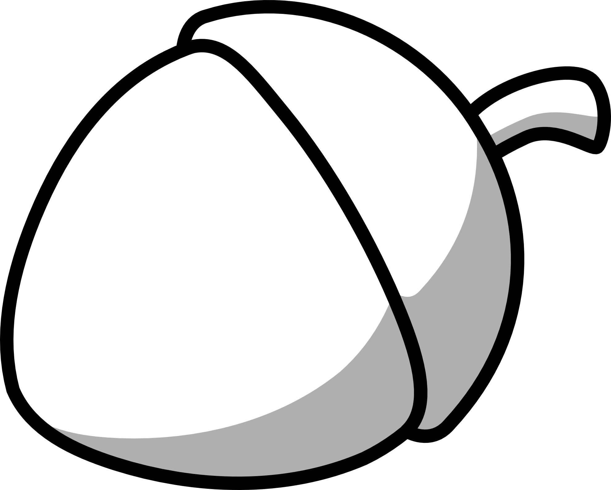 Black And White Acorn Clipart