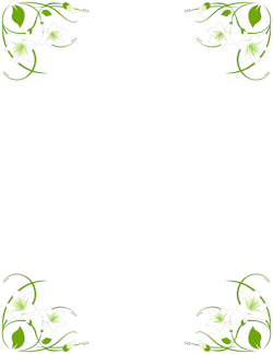 Easter lily border clipart