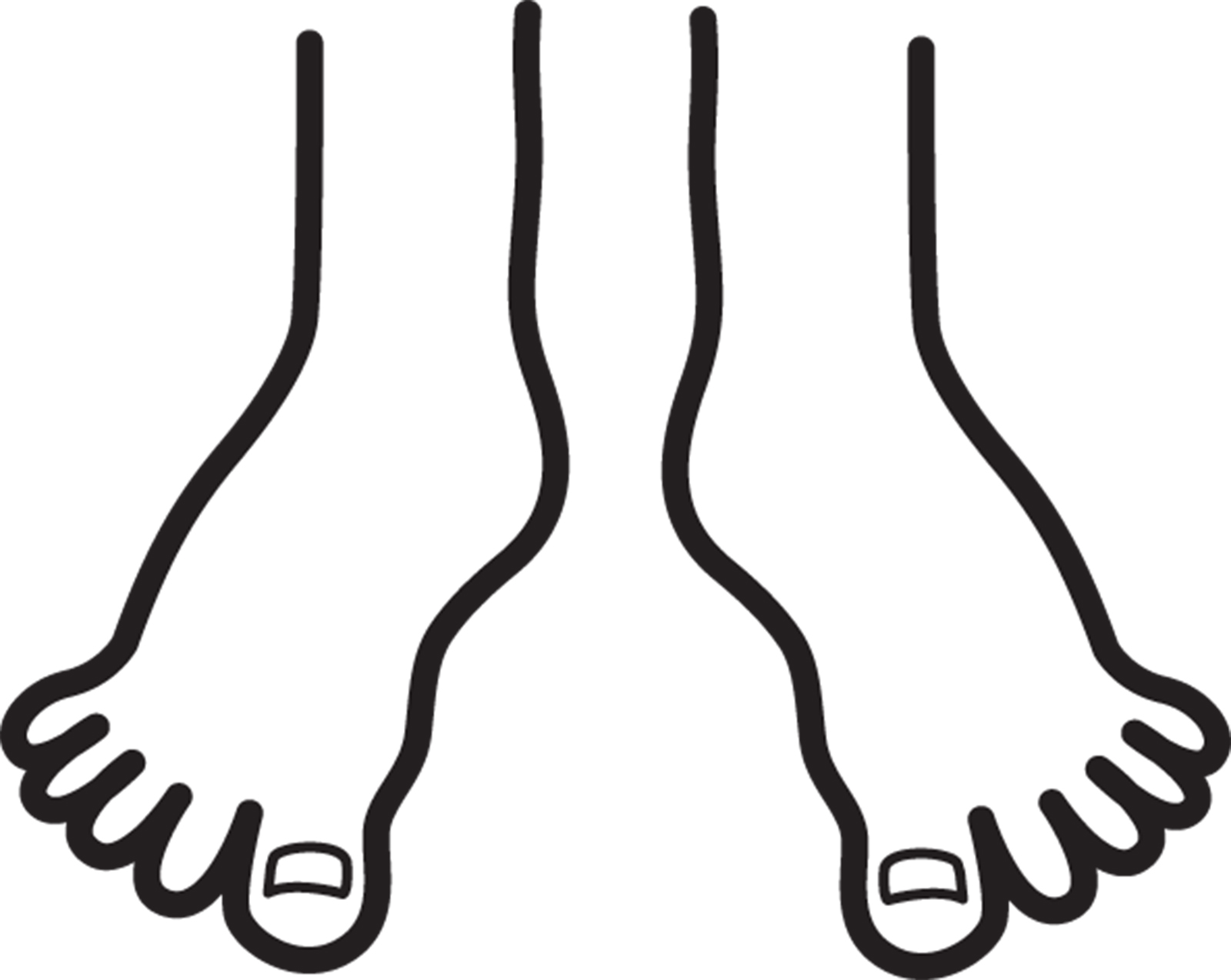 Outline of foot clipart
