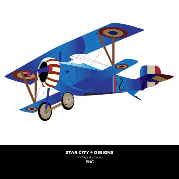 Vintage Airplane Clipart