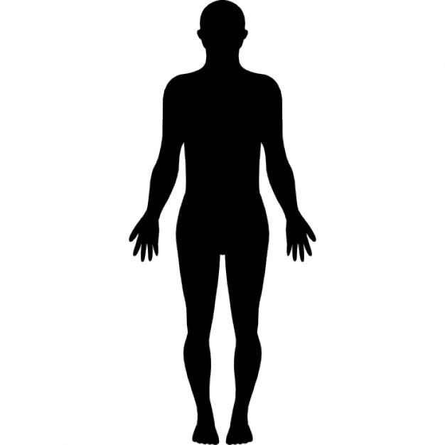 Standing human body silhouette Icons | Free Download