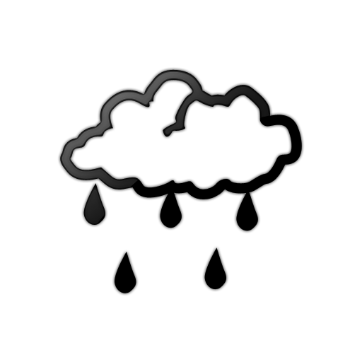 Rain cloud clipart icon