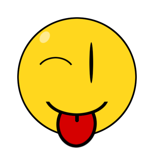 Smiley face tongue out clipart