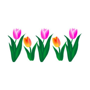Spring tulips clip art