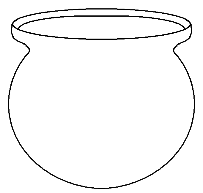 Cauldron clipart outline