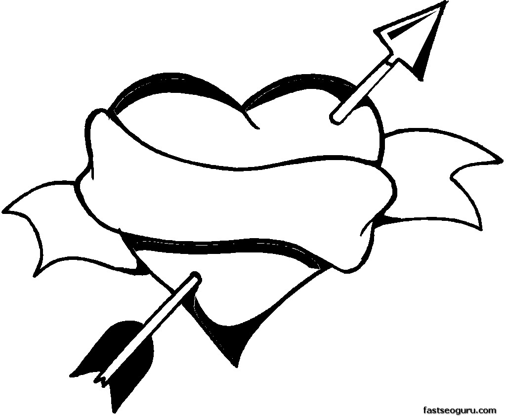 Arrow Valentine Coloring Pages - Best Reading Toys