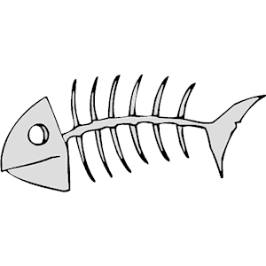 Fish skeleton clip art free vector in open office drawing svg ...