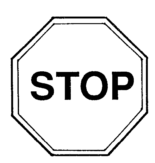 Clipart stop sign black and white