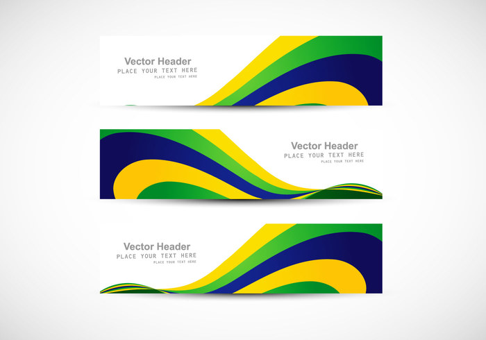 Header With Brazilian Flag Wave For Business Card - Download Free ...