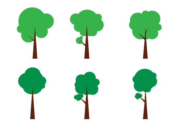 Simple Vector Tree Icons - Download Free Vector Art, Stock ...