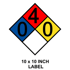 GSA: Vinyl Label 10X10 In. - NFPA Diamond - 0400 sign ...