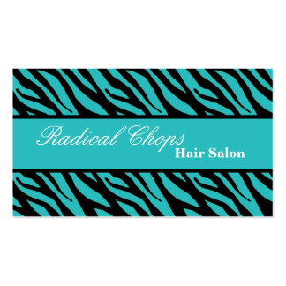 Teal Black Zebra Business Cards & Templates | Zazzle