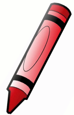 Red color crayon clipart