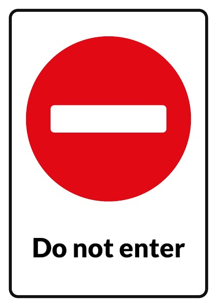 Do Not Enter sign template, How to print Do Not Enter sign, Do Not ...