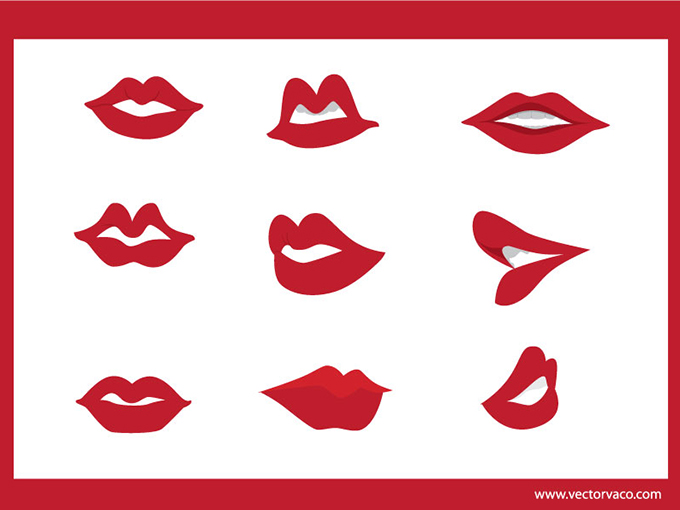 Red Lips Vector 14010 - Free Vectors