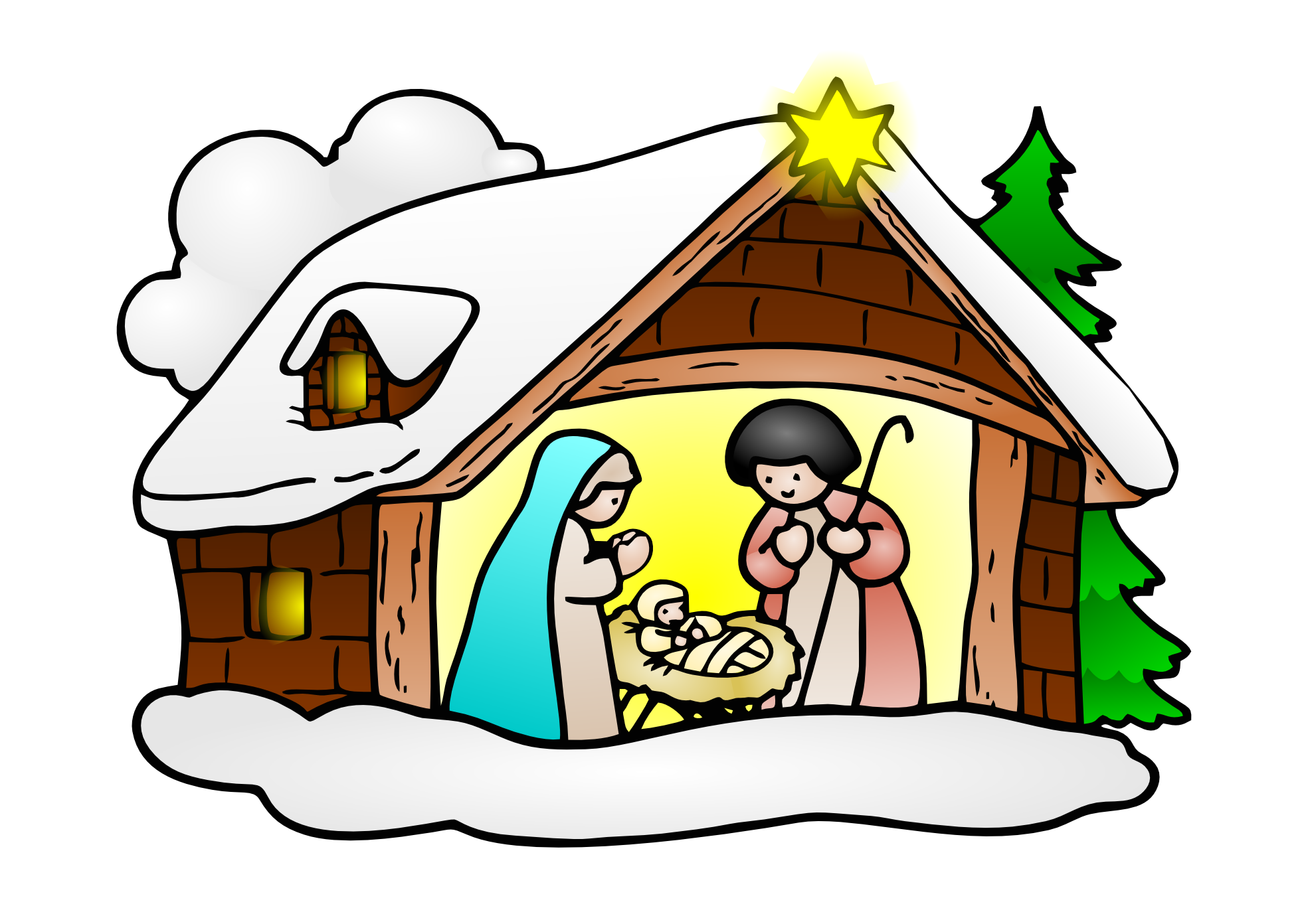 Mary and jesus public domain clipart