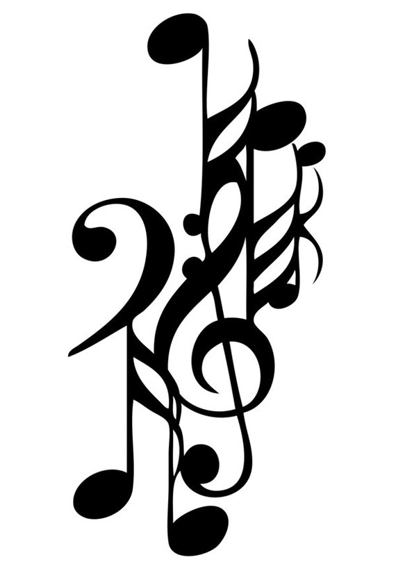 Free Music Tattoo Designs Clipart - Free to use Clip Art Resource