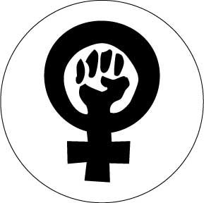 Amazon.com: Women's Symbol With Fist / Feminist PINBACK BUTTON ...