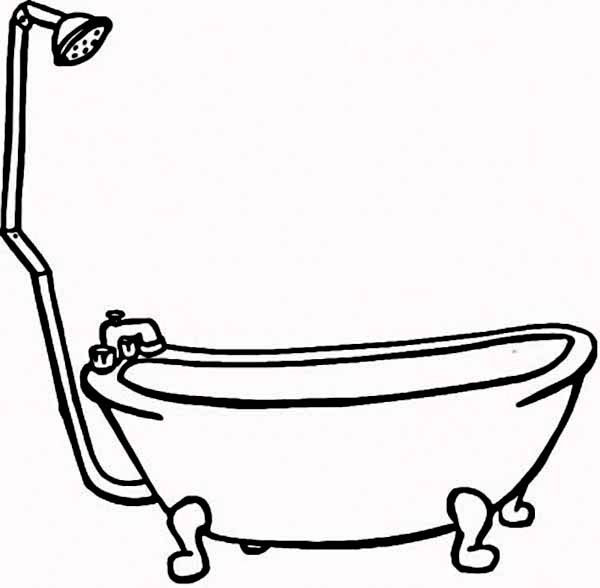 How to Draw Bathtub for Bath Coloring Pages: How to Draw Bathtub ...