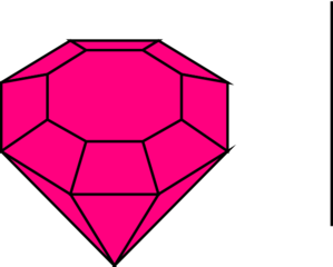 Pink Gem 1 Clip Art - vector clip art online, royalty ...