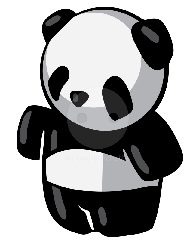Cute panda clipart image #11711