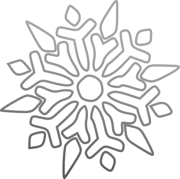 White snowflake transparent background clipart