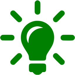 Green idea icon - Free green light bulb icons