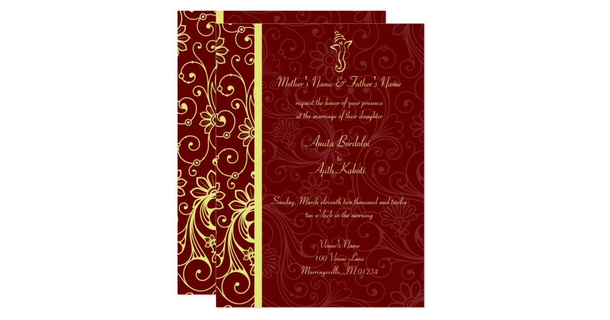 Ganapati Wedding Invitations | Zazzle