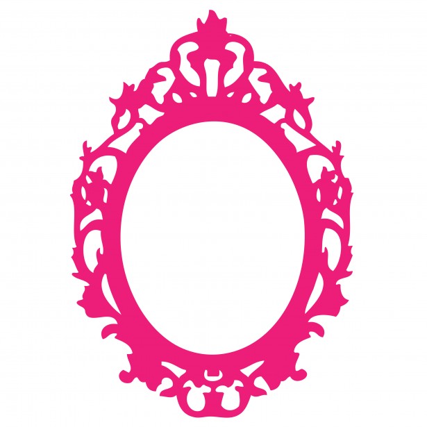 Pink Baroque Frame Clipart