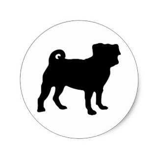 Pug Vectors Stickers | Zazzle