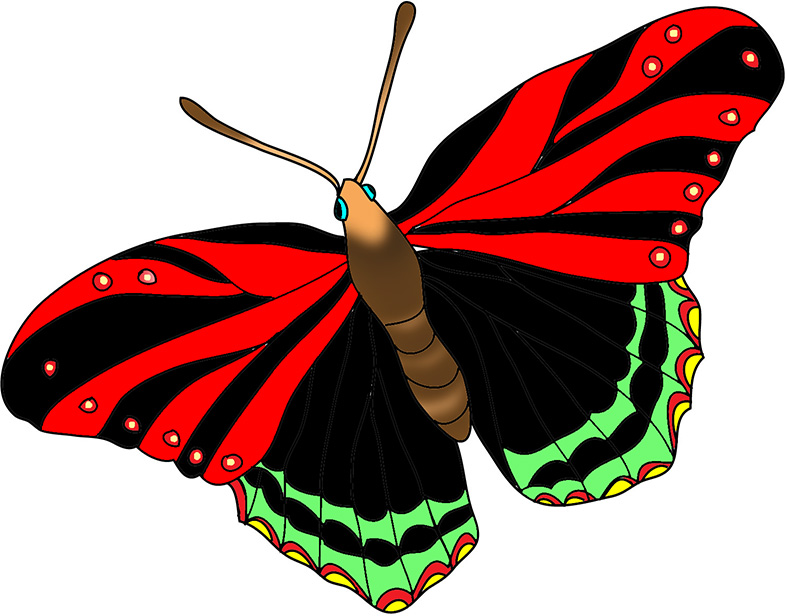 Black Red Butterfly Clip Art Png - ClipArt Best