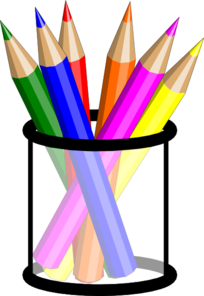 Colouring pencils clip art