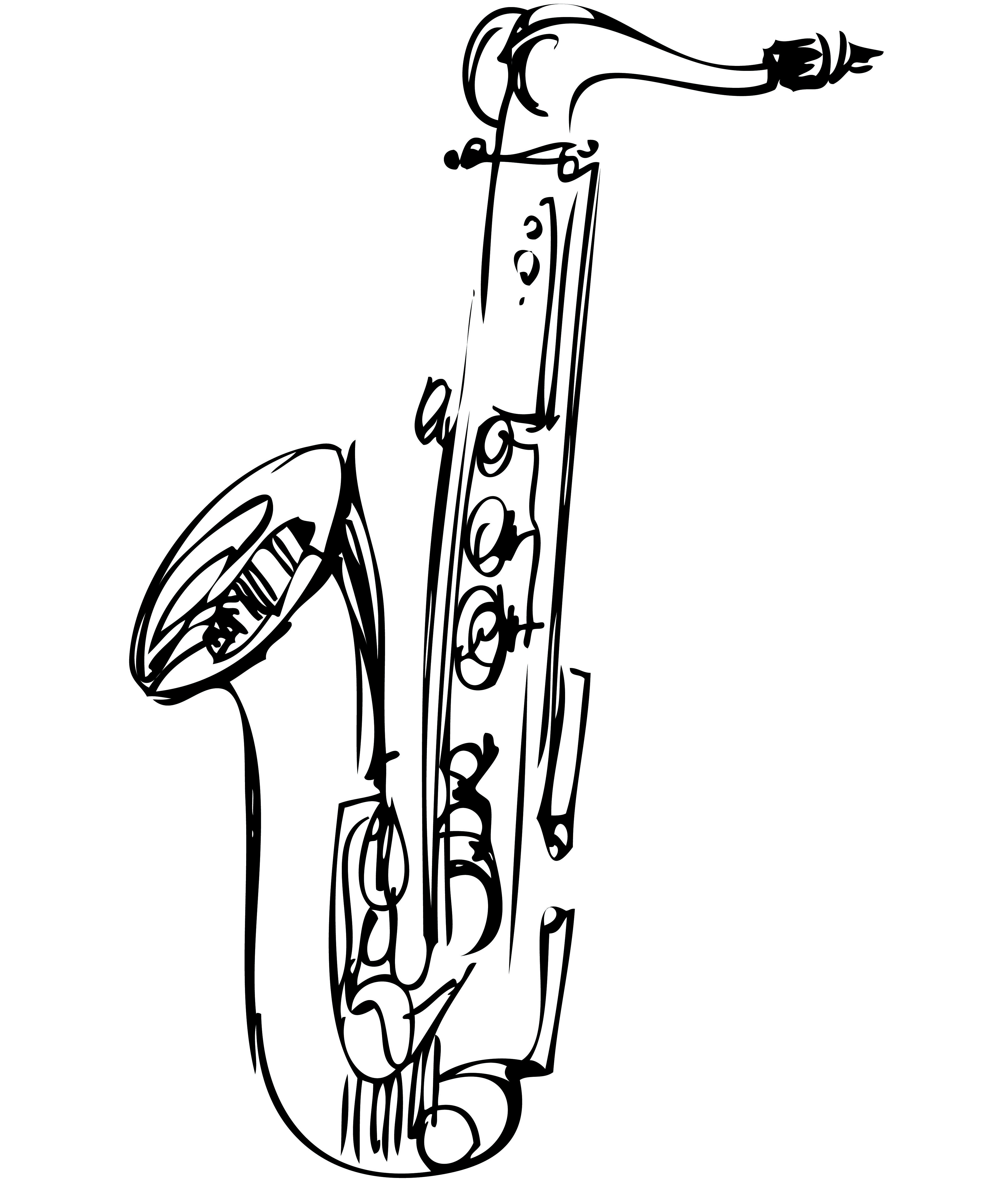 Saxophone Drawing - ClipArt Best
