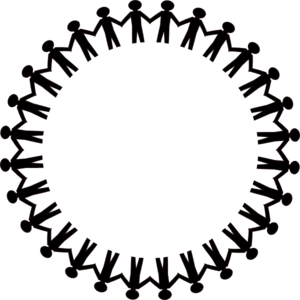 Circle Stick People Black No Border Clip Art - vector ...