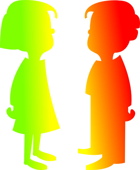 Figures Boy And Girl 7 clip art - vector clip art online, royalty ...