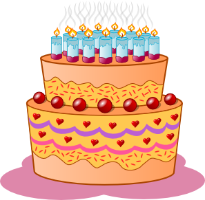 Birthday Cake clip art - vector clip art online, royalty free ...