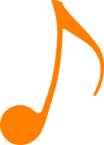 Orange Music Note clip art - vector clip art online, royalty free ...
