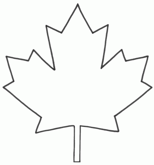 canadian maple leaf Colouring Pages