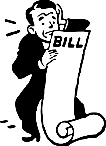 Worried About A Bill clip art Free Vector / 4Vector