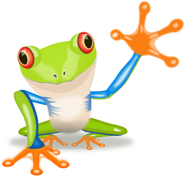 Waving Frog Clip Art - vector clip art online ...