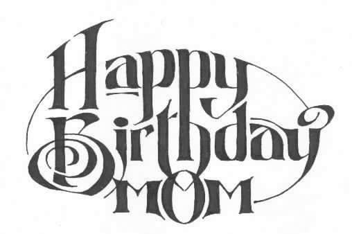 Happy Birthday Mom Clip Art, Birthday Clipart for Mom, Word Search