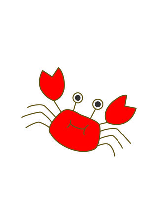 Craftside: Cute crab image and colorful collage from Marine ...