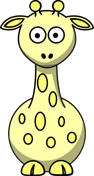 Pale Yellow Giraffe clip art - vector clip art online, royalty ...