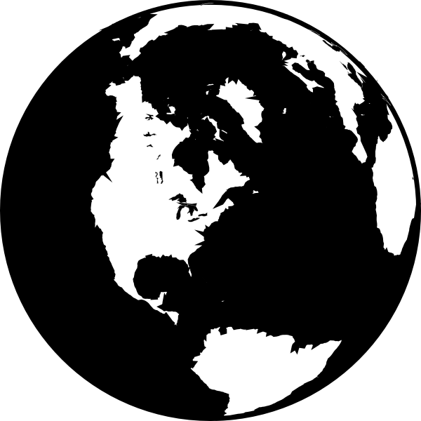 Black And White Globe Clip art - Design - Download vector clip art ...